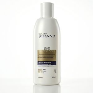GOLDEN-STRAND-shampoo-200ml شامبو جولدن ستراند المتكامل لإصلاح الشعر - 200 مل - خالي من السلفات والبارابين والأملاح - تركيبة غنية بالبروتين والكيراتين لترطيب الشعر الجاف ومنحه لمعاناً يدوم 3 أيام.
