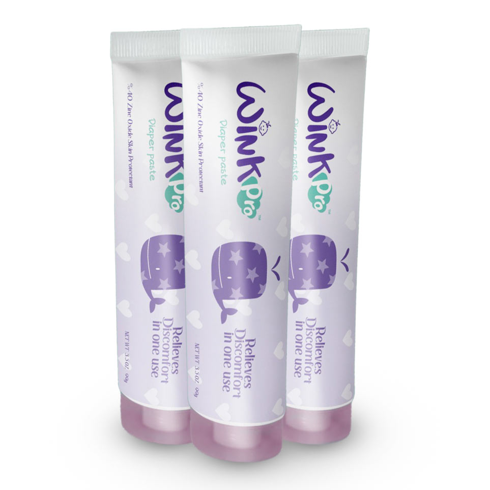wink-pro-3p عرض التوفير الثلاثي: 3 عبوات كريم وينك برو لعلاج تسلخات الحفاض - 30 جرام للعبوة - بتركيز 40% أكسيد الزنك لحماية فائقة وتسكين فوري للألم والتهاب البشرة من أول استخدام. - الصورة 1
