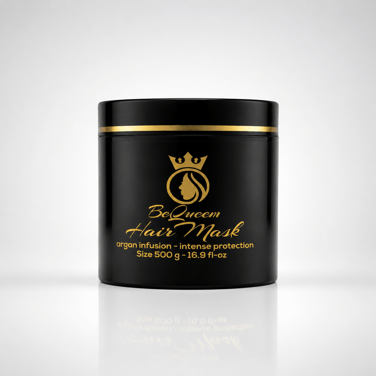 Be Queen-hair-mask-500ml بي كوين حمام كريم معالج لبعد البروتين والكيراتين بالأرجان - 500 مل - ترطيب مكثف وحماية من الهيشان والتقصف - يمنح الشعر نعومة ولمعاناً فائقاً ويطيل عمر الفرد . - الصورة 1