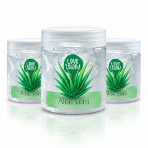 LOVE-ISLAND-aloe-vera-gel-200ml-transparent عرض التوفير الثلاثي: 3 عبوات جل صبار لوف آيلاند الشفاف المرطب والمهدئ للبشرة - 150 مل للواحدة - مستخلص طبيعي لترطيب الوجه والجسم وعلاج الالتهابات وحروق الشمس - سريع الامتصاص وغير لزج.